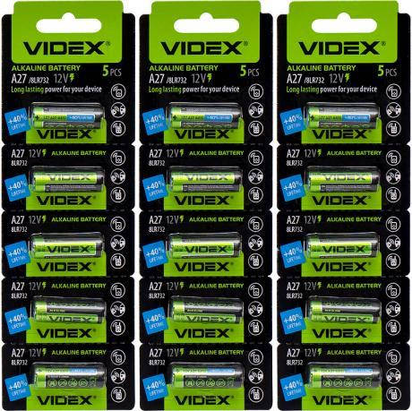 Батарейка Videx 27A "міні бочонок" V-291536 MZOPT, фото 1