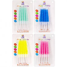 Набір свічок для торта 10-90 неонові 10 штук MZOPT