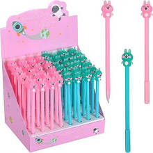 Ручка гелева 6038 "Зайчата" синя MZOPT