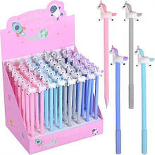 Ручка гелева 6029 "Єдиноріг" синя MZOPT