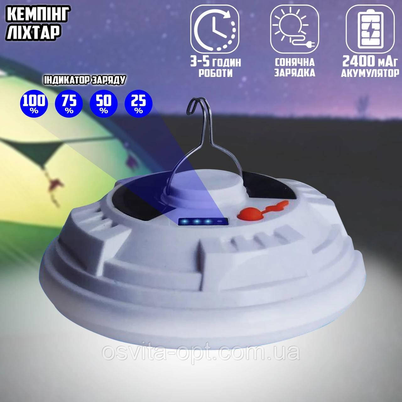 Ліхтар з сонячною батареєю з USB зарядкою 90W XYT