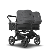 Коляска для двойни 2 в 1 Bugaboo Donkey 5 Twin Black, Grey Melange, Black