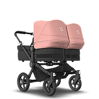 Коляска для двойни 2 в 1 Bugaboo Donkey 5 Twin Morning Pink, Black, Black