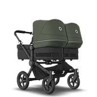 Коляска для двойни 2 в 1 Bugaboo Donkey 5 Twin Forest Green, Black, Black