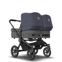 Коляска для двойни 2 в 1 Bugaboo Donkey 5 Twin Stormy Blue, Grey Melange, Black