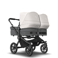 Коляска для двойни 2 в 1 Bugaboo Donkey 5 Twin Misty White, Grey Melange, Black