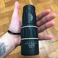 Монокуляр Bushnell 16×52 для наблюдения, Монокль с двойной фокусировкой оптики Eco-glass + чехол