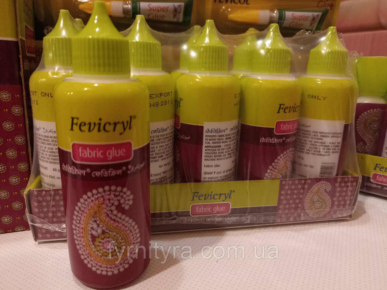 Клей FEVICRYL 80ml для тканини та страз текстильний Fabric Glue