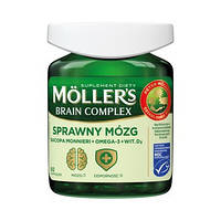 Moller's Brain Complex Efficient Brain Меллер здоровье мозга Omega-3, витамины, йод 60 кап.