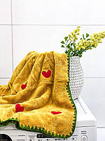 Метровые полотенца Яркие Желтый с сердечками
