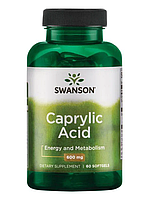 Каприловая кислота (Caprylic Acid) от Swanson, 600 мг, 60 капсул
