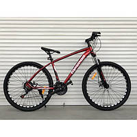 Двухколесный горный алюминиевый спортивный велосипед 27.5 дюймов Toprider 777 красный