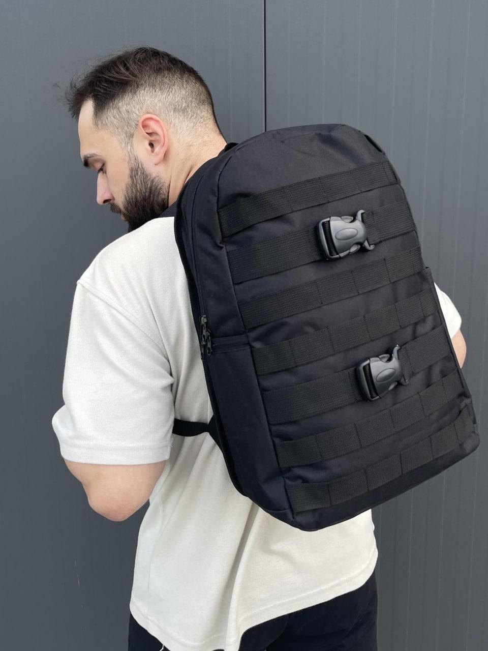 Рюкзак міський спортивний fazan V2 чоловічий жіночий чорний портфель повсякденний сумка