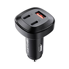 DR Автомобільний зарядний пристрій Acefast B3 USB/2 Type-C QC PD 66 W чорний