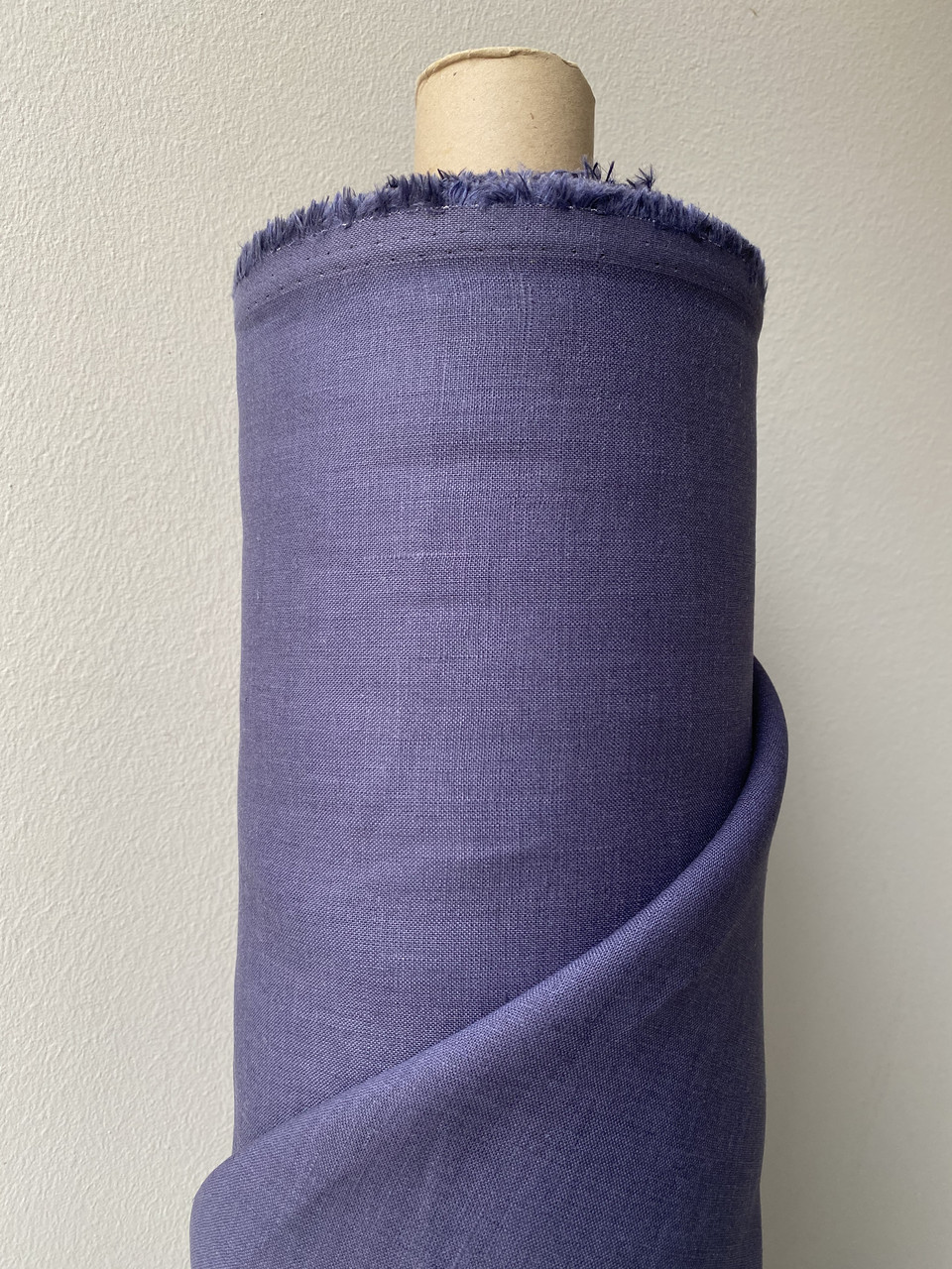 Фіолетова сорочково-платтєва лляна тканина, колір 915/543