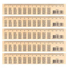 Лінійка 15 см, дерев'яна "Таблиця множення" MZOPT
