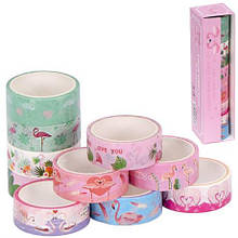 Скотч декоративний паперовий 1,5см*3м №74 Фламінго MZOPT