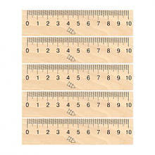 Лінійка 10 см, дерев'яна MZOPT