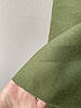 Оливкова лляна тканина, 100% льон, колір 372/054, фото 4
