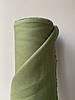 Оливкова лляна тканина, 100% льон, колір 372/054, фото 3