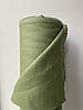 Оливкова лляна тканина, 100% льон, колір 372/054, фото 6