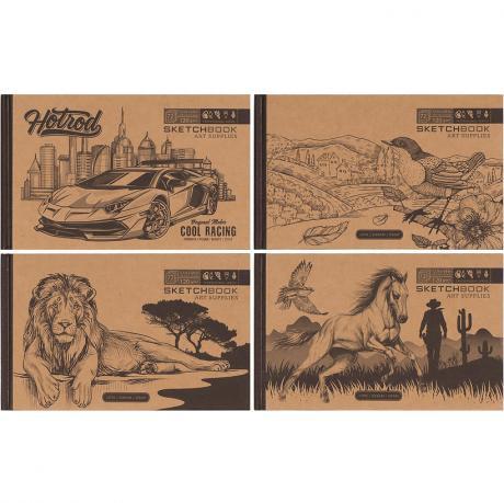 Блокнот скетчбук "Мандарин Крафт" 214474 7БЦ тв. обл. 36 ар. 197х124мм БК031/01-04 MZOPT