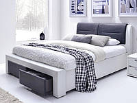 Кровать CASSANDRA S 160x200 бело-черный Halmar