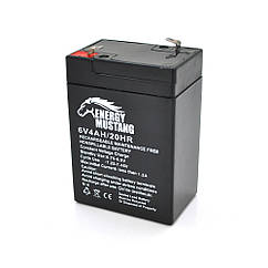 DR Акумуляторна батарея EnergyMustang EM-640 AGM 6 V 4 Ah (70 x 48 x 101) 0.66 kg Q20/2000