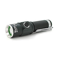 DR-ліхтар ручний Watton WT-089, 1LED CREE Q5, 3 W, 3 режими, АА/1400mah, Black, IP40, СЗП, 100х26х26мм, BOX