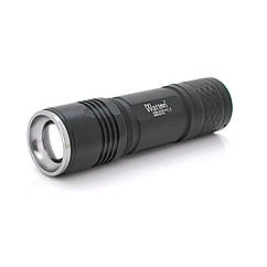 DR-ліхтар ручний Watton WT-313, 1LED Cree T6, 3W, 5 режимів, ZOOM, 18650/2800mah (перехідник3*AAA), Black,