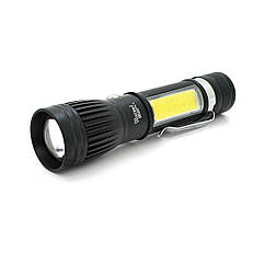 DR Ліхтарик ручний Watton WT-602, Cree T6+16SMD, 3 різ., ZOOM, 6800mAh акумулятор, заряджання microUSB. IP44. 135