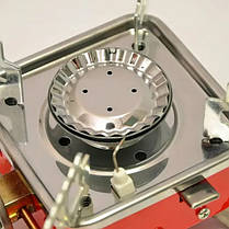 Похідний портативний газовий пальник із п'єзопідпалом K202, Плитка туристична газова, Кемпінгова плита, фото 5