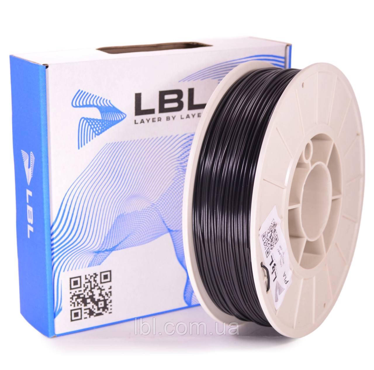 PLA (ПЛА) пластик для 3D принтера Черный 0.800 кг / 230 м / 1.75 мм - фото 1 - id-p1742675169