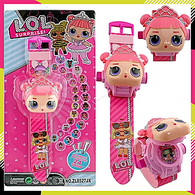 Годинник проектор дитячий наручний Lol Surprise яскравий годинник з 3d проектором Лялька лол рожевий