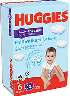 Подгузники-трусики детские Huggies Pants для мальчиков 6 (15-25 кг), 30 шт