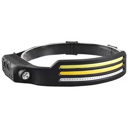 Ліхтар налобний BL-W689-LM+3COB (white+yellow+red), Motion Sensor, фото 1