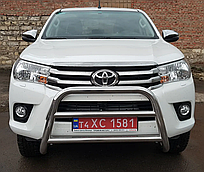 Кенгурятник нержавейка на Toyota Hilux 2015-