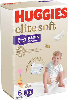 Труси- підгузники Hugies Elite Soft Pants 6 15-25 кг 30 шт
