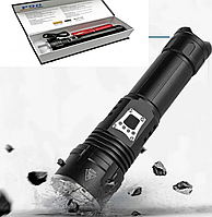 Тактический мощный ударопрочный фонарик ORTEX с зумом P90 диод и повербанк