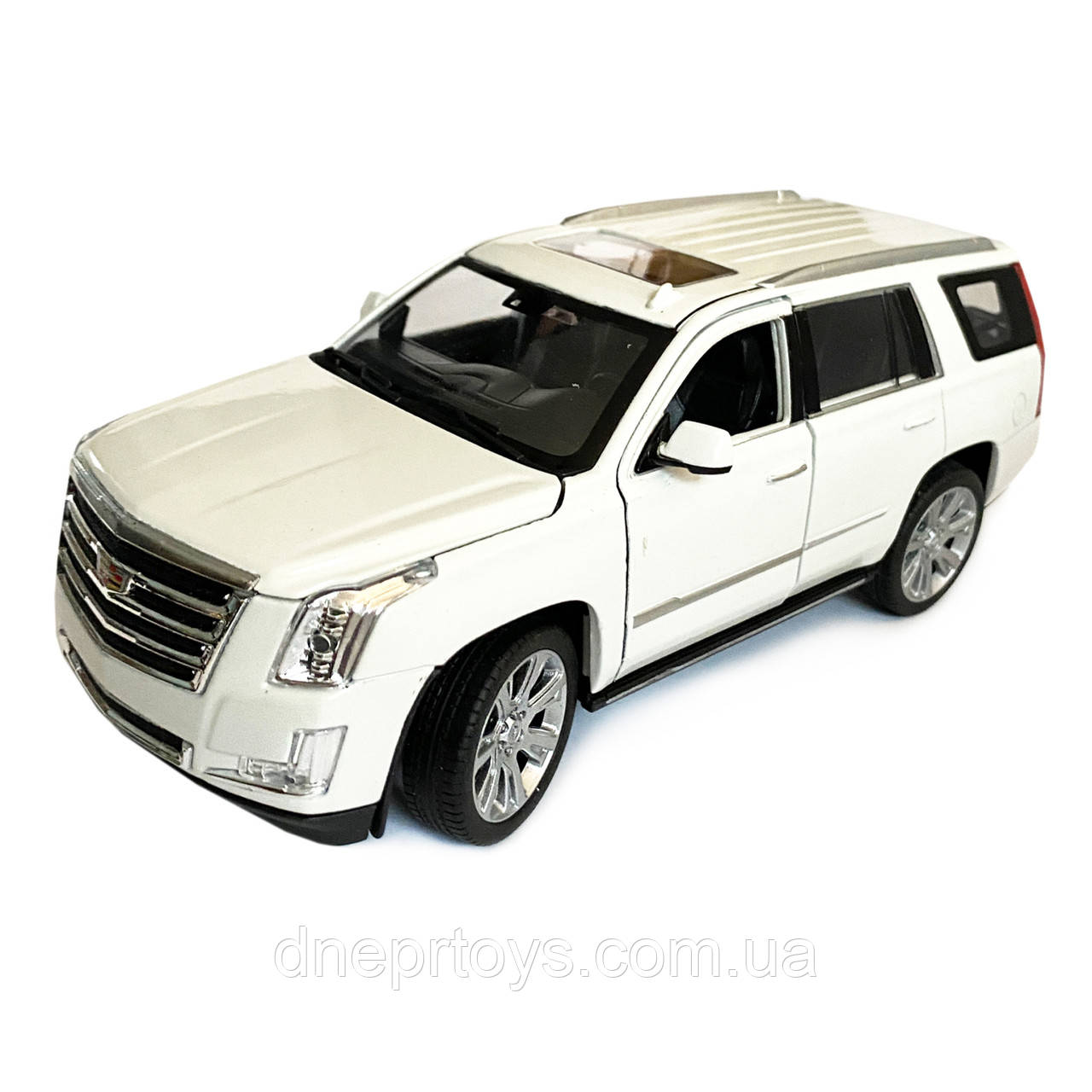 Игрушечная машинка металлическая 2017 Cadillac Escalade Кадилак Welly NEX, ,белый, инерция, открываются двери, - фото 2 - id-p1742697551