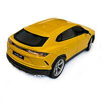 Іграшкова машинка металічна Lamborghini Urus (Ламборгіні Урус) Welly NEX, жовта, нерція, відкр двері, капот, 19*6,5*6,5см, 24094W, фото 4