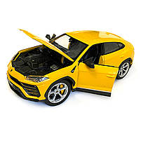 Іграшкова машинка металічна Lamborghini Urus (Ламборгіні Урус) Welly NEX, жовта, нерція, відкр двері, капот, 19*6,5*6,5см, 24094W, фото 5