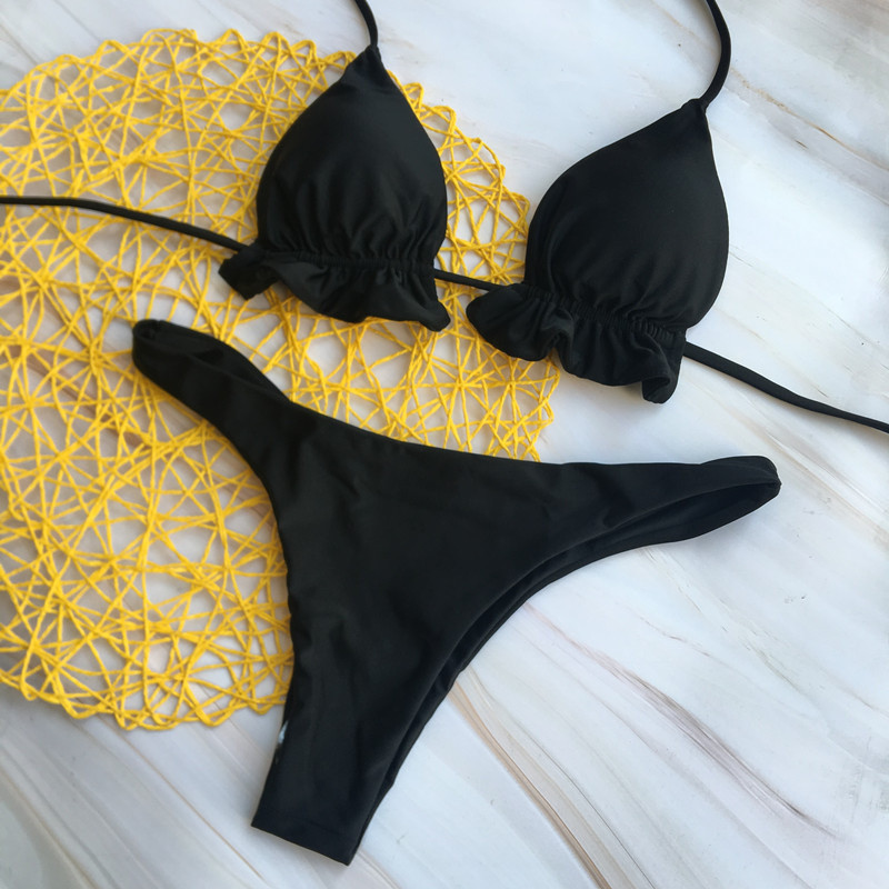 Роздільний жіночий купальник на зав'язках 👙