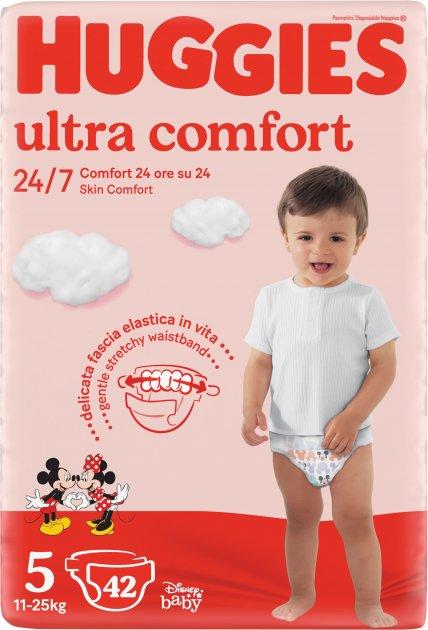 Підгузники дитячі Huggies Ultra Comfort для хлопчиків 5 (12-22 кг) Mega Box 42 шт, фото 1