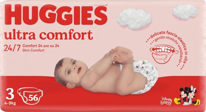 Підгузники дитячі Huggies Ultra Comfort для хлопчиків 3 (5-9 кг) Jumbo Pack 56 шт