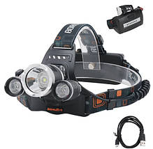 Ліхтарик налобний Boruit (X-Balog) RJ-3000 XM-L2 Powerful Headlamp 1600LM 4-Mode, фото 3