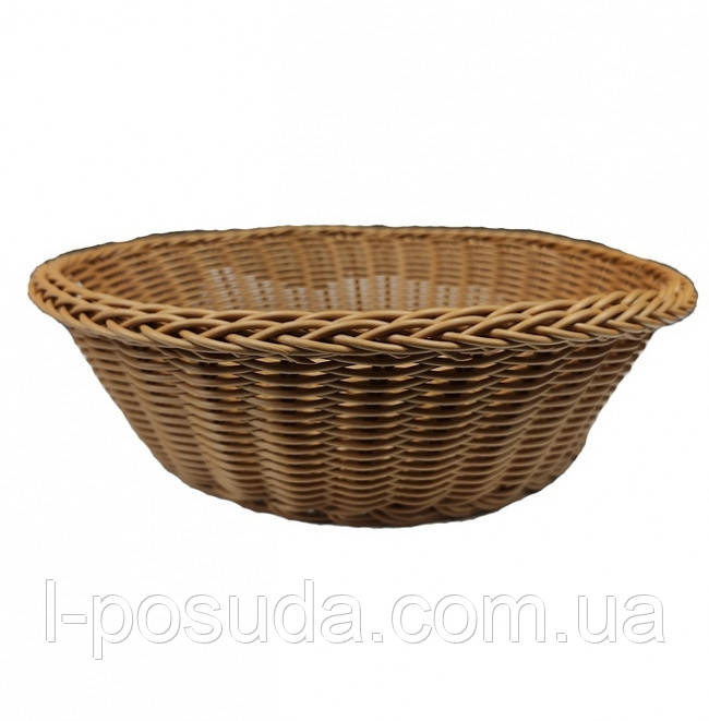 Кошик плетений пластиковий для хліба та фруктів 27*8,5 см, фото 1