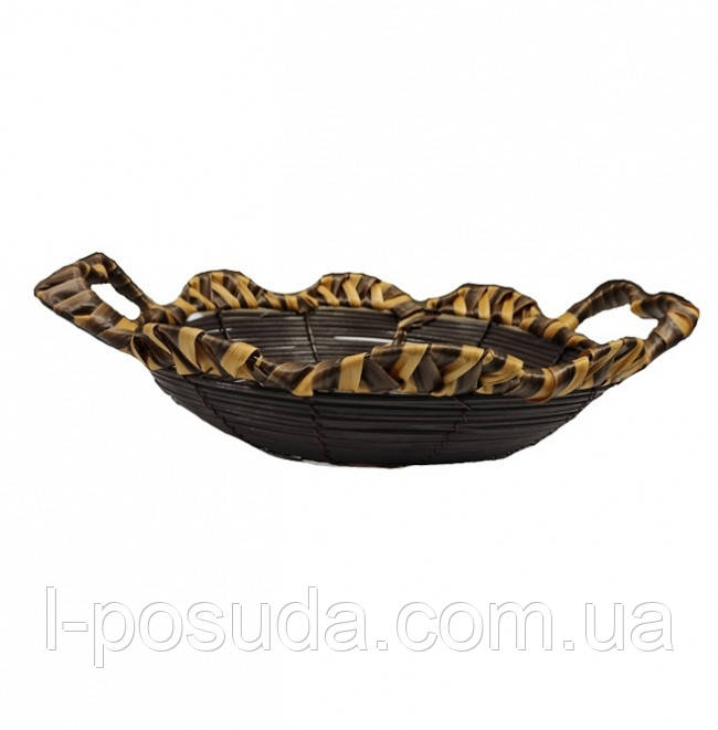 Настільний кошик з ручками для хліба та фруктів 29*10 см, фото 1