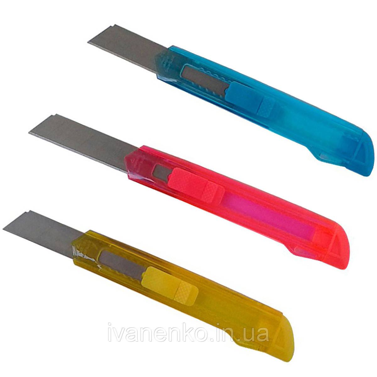 Канцелярський ніж з пластиковою ручкою, фото 1
