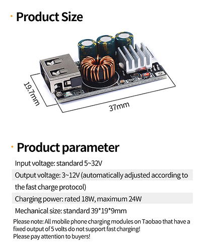 Понижающий стабилизатор DC-DC 12V/24V, USB-модуль быстрой зарядки QC 2. ...